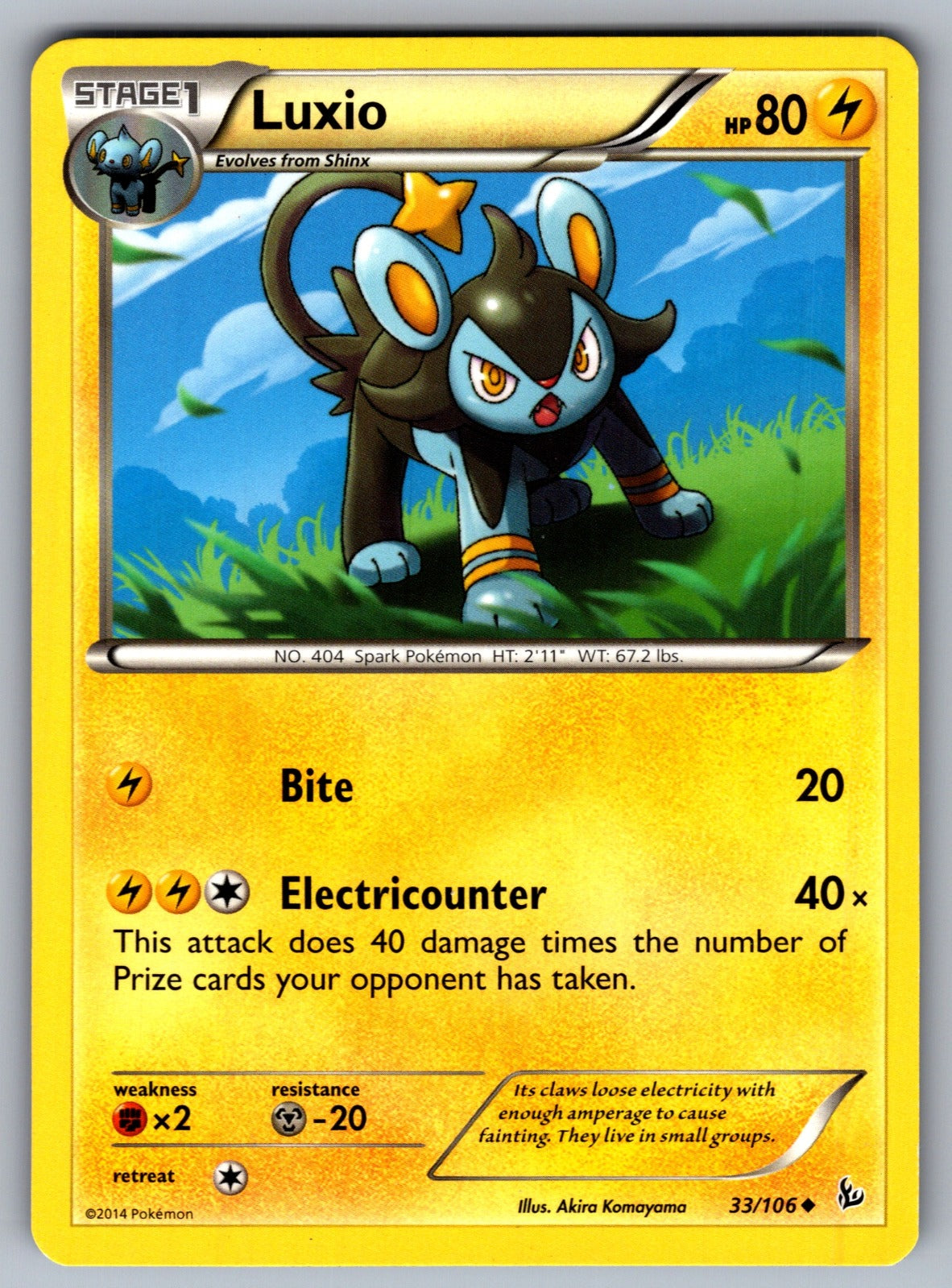 Luxio Uncommon XY - Flashfire 33/106 LP 2014