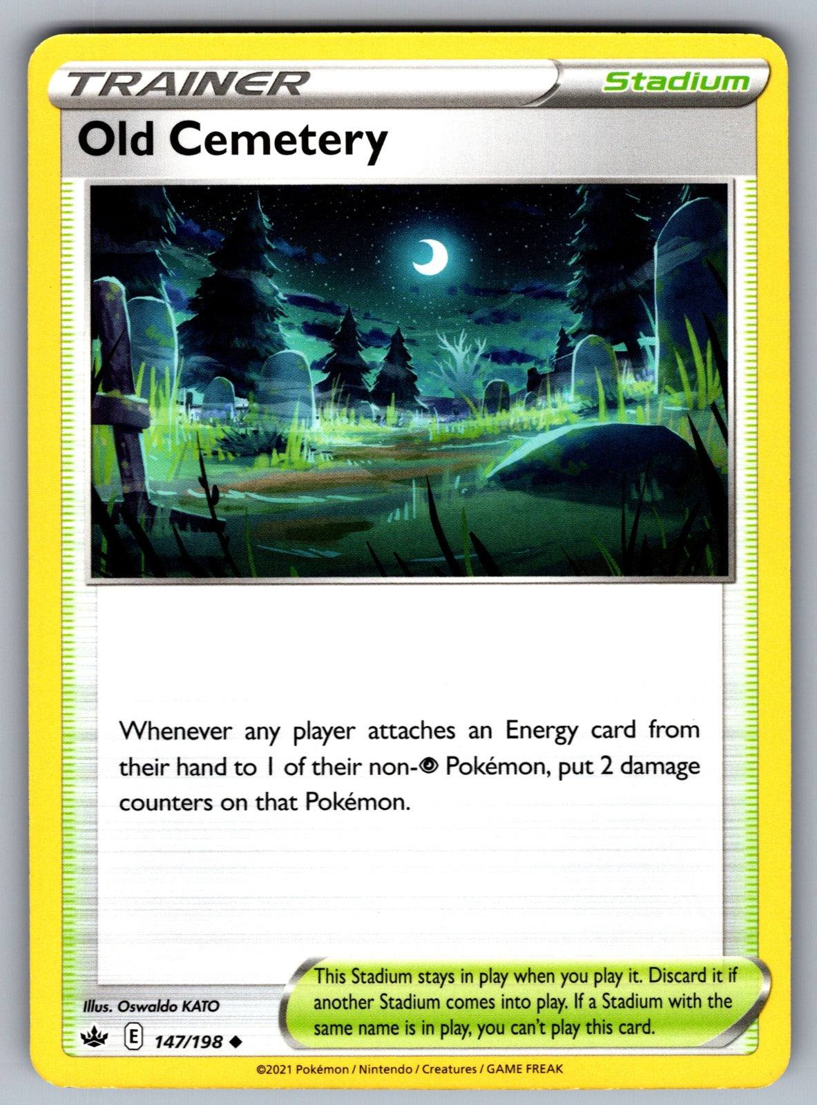 Old Cemetery Uncommon SWSH06: Chilling Reign 147/198 NM 2021