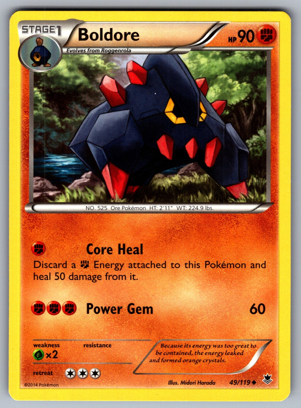 Boldore Uncommon XY - Phantom Forces 49/119 LP 2014