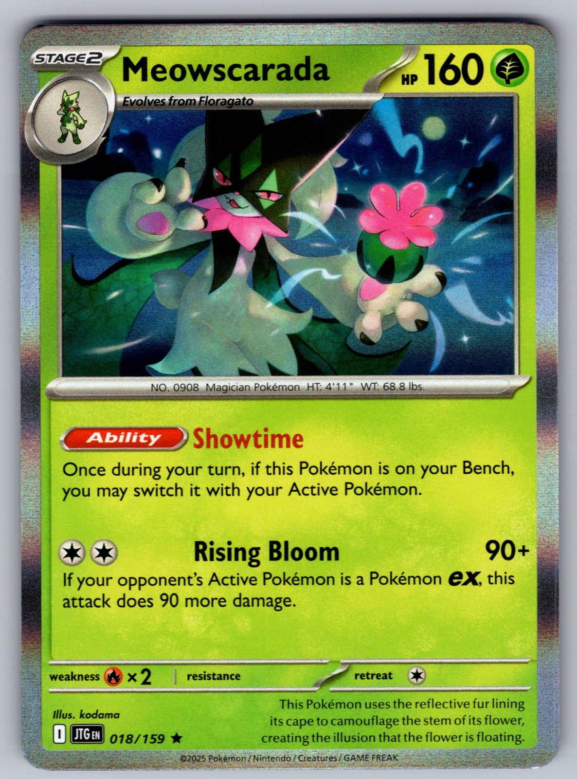 Meowscarada Holo Rare SV09: Journey Together 018/159 NM 2025
