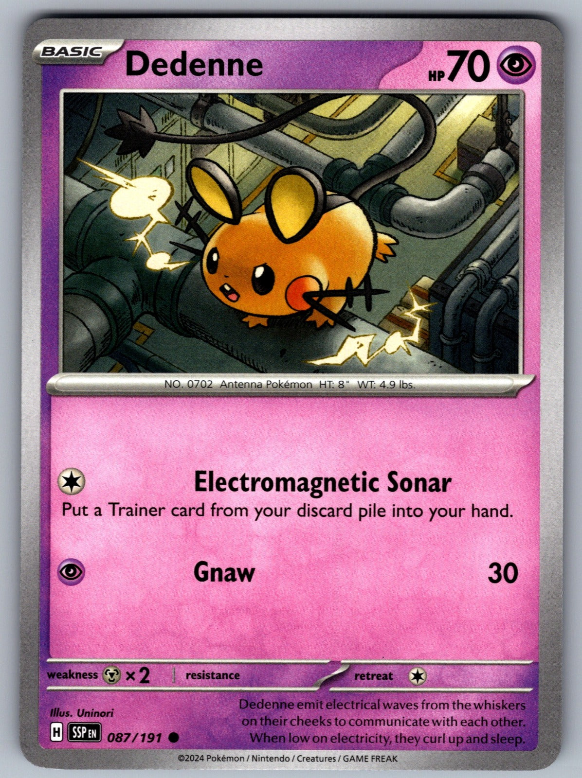 Dedenne Common SV08: Surging Sparks 087/191 NM 2024