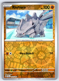 Rhyhorn Reverse Holo Common SV07: Stellar Crown 074/142 NM 2024