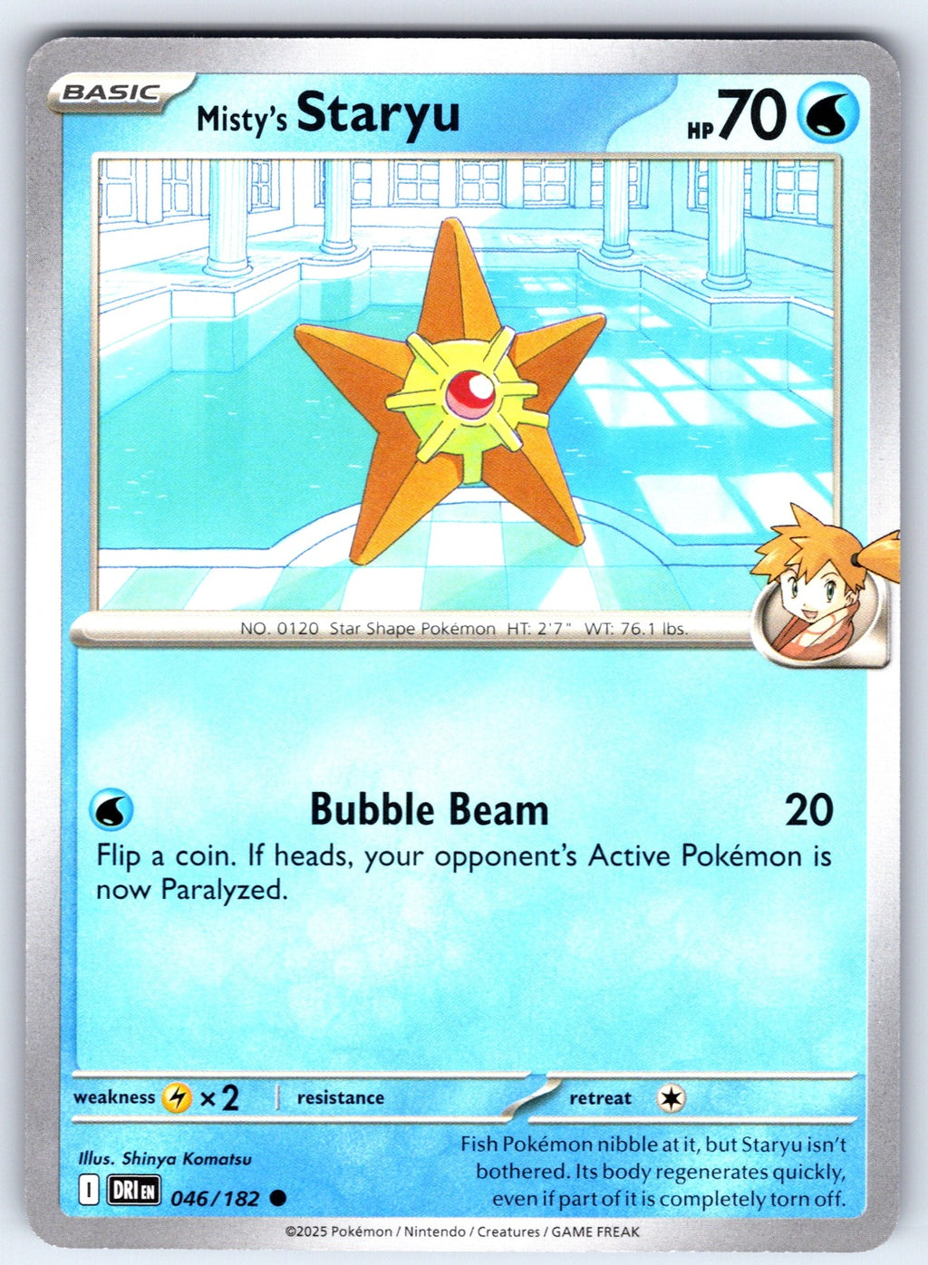 Misty's Staryu Common SV10: Destined Rivals 046/182 NM 2025