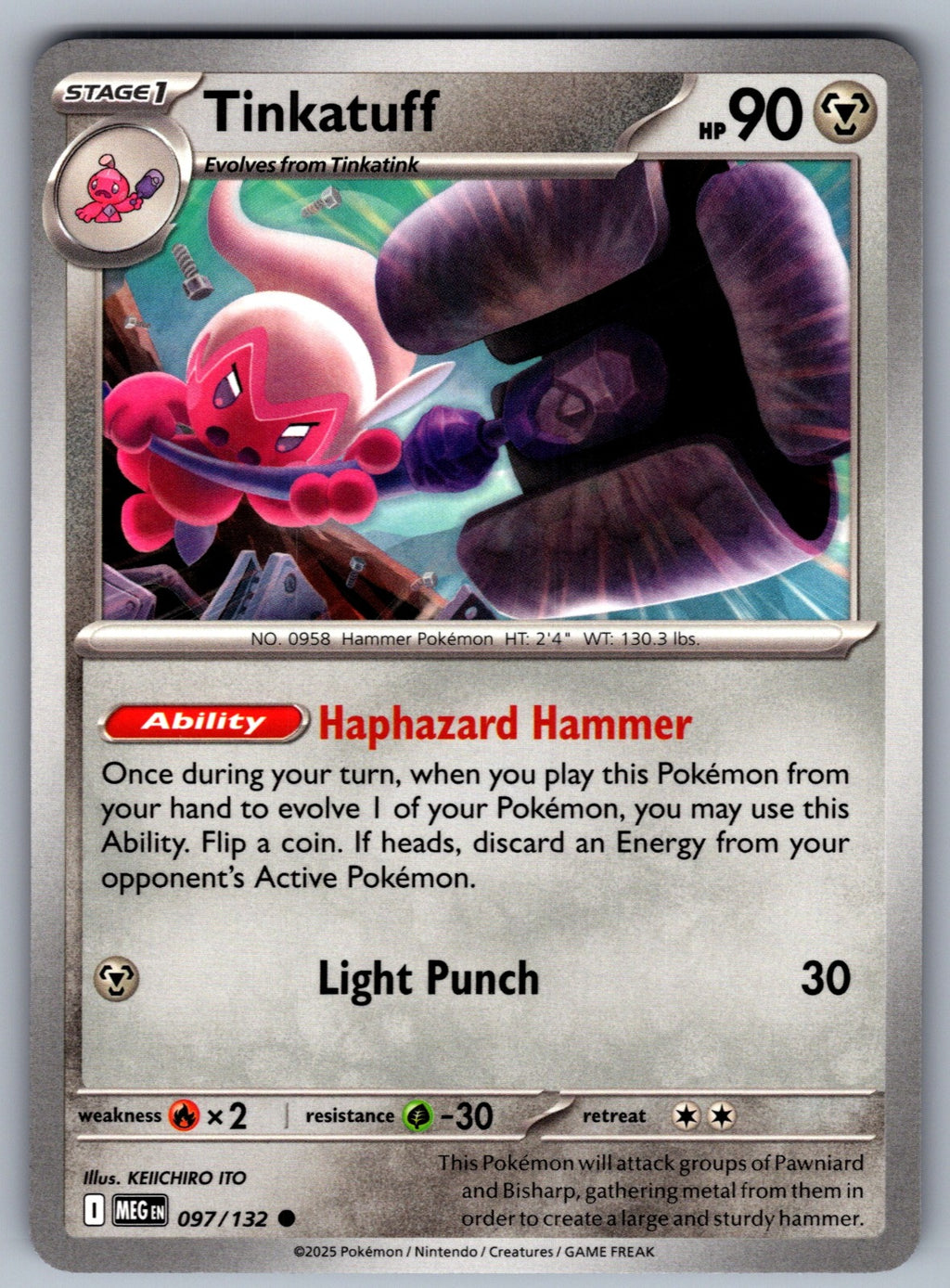 Tinkatuff Common ME01: Mega Evolution 097/132 NM 2025