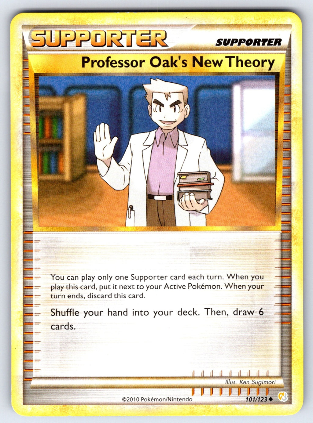 Professor Oak's New Theory Uncommon HeartGold SoulSilver 101/123 LP 2010