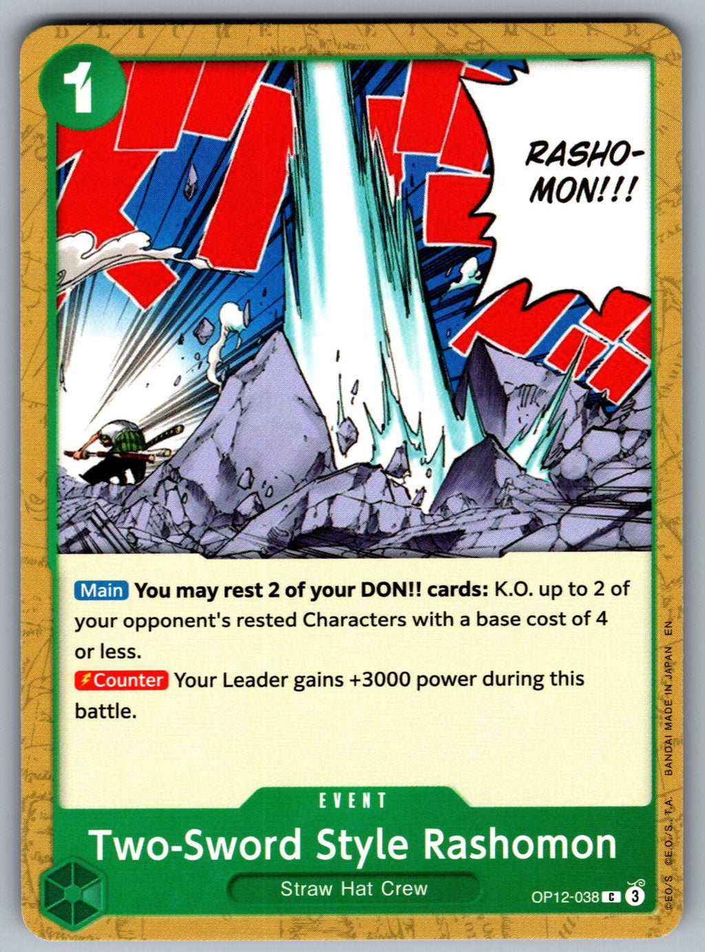 Two-Sword Style Rashomon C Legacy of the Master OP12-038 NM 2025
