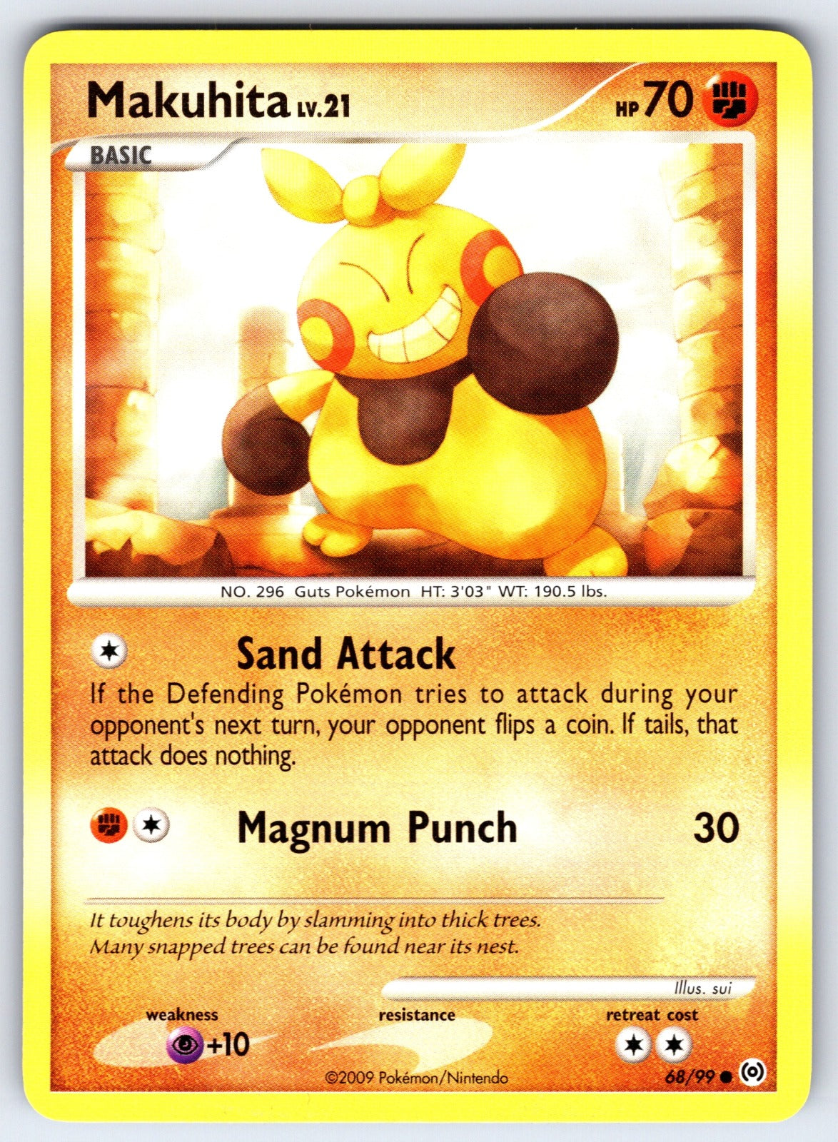 Makuhita Common Arceus 68/99 LP 2009