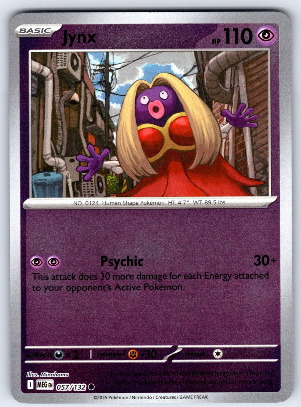 Jynx Reverse Holo Common ME01: Mega Evolution 057/132 NM 2025