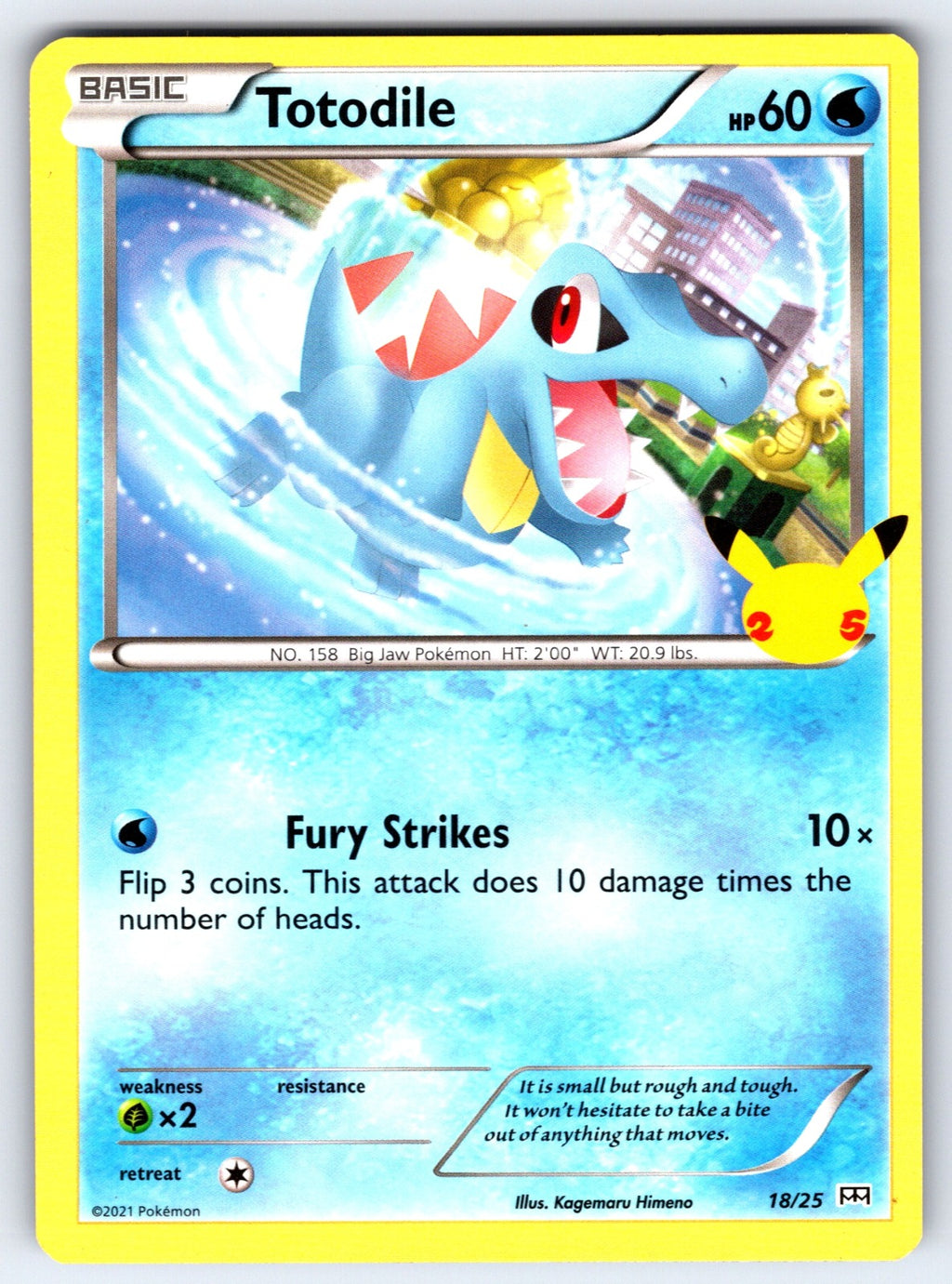 Totodile - 18/25 Promo McDonald's 25th Anniversary Promos 018/025 NM 2021