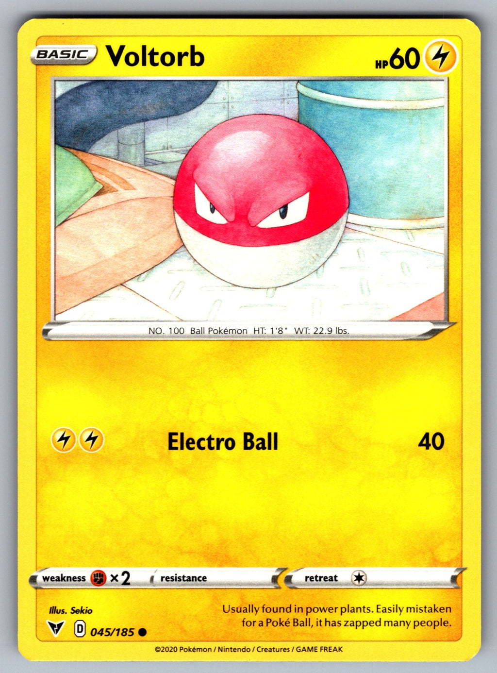 Voltorb Common SWSH04: Vivid Voltage 045/185 NM 2020