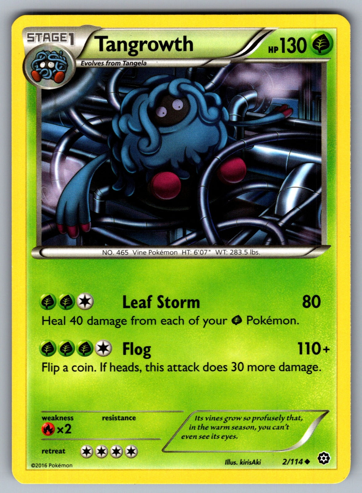 Tangrowth Uncommon XY - Steam Siege 2/114 LP 2016