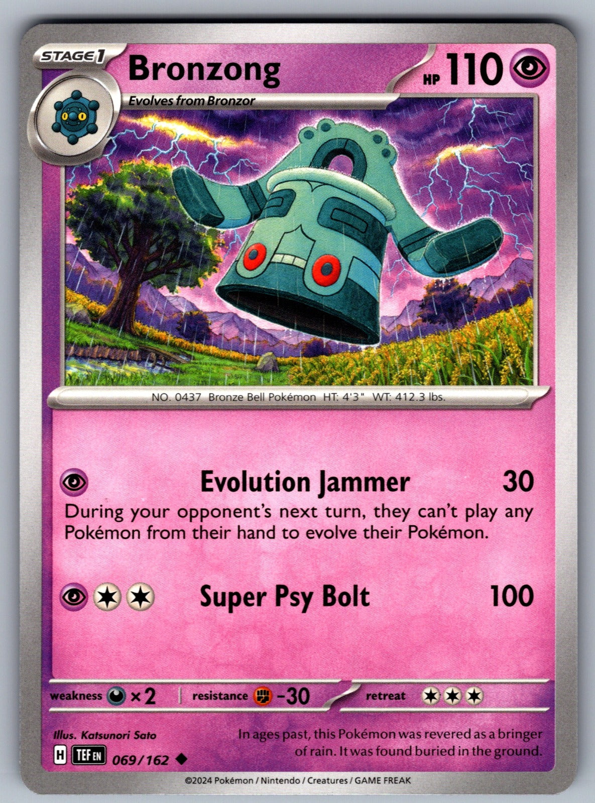Bronzong Uncommon SV05: Temporal Forces 069/162 NM 2024