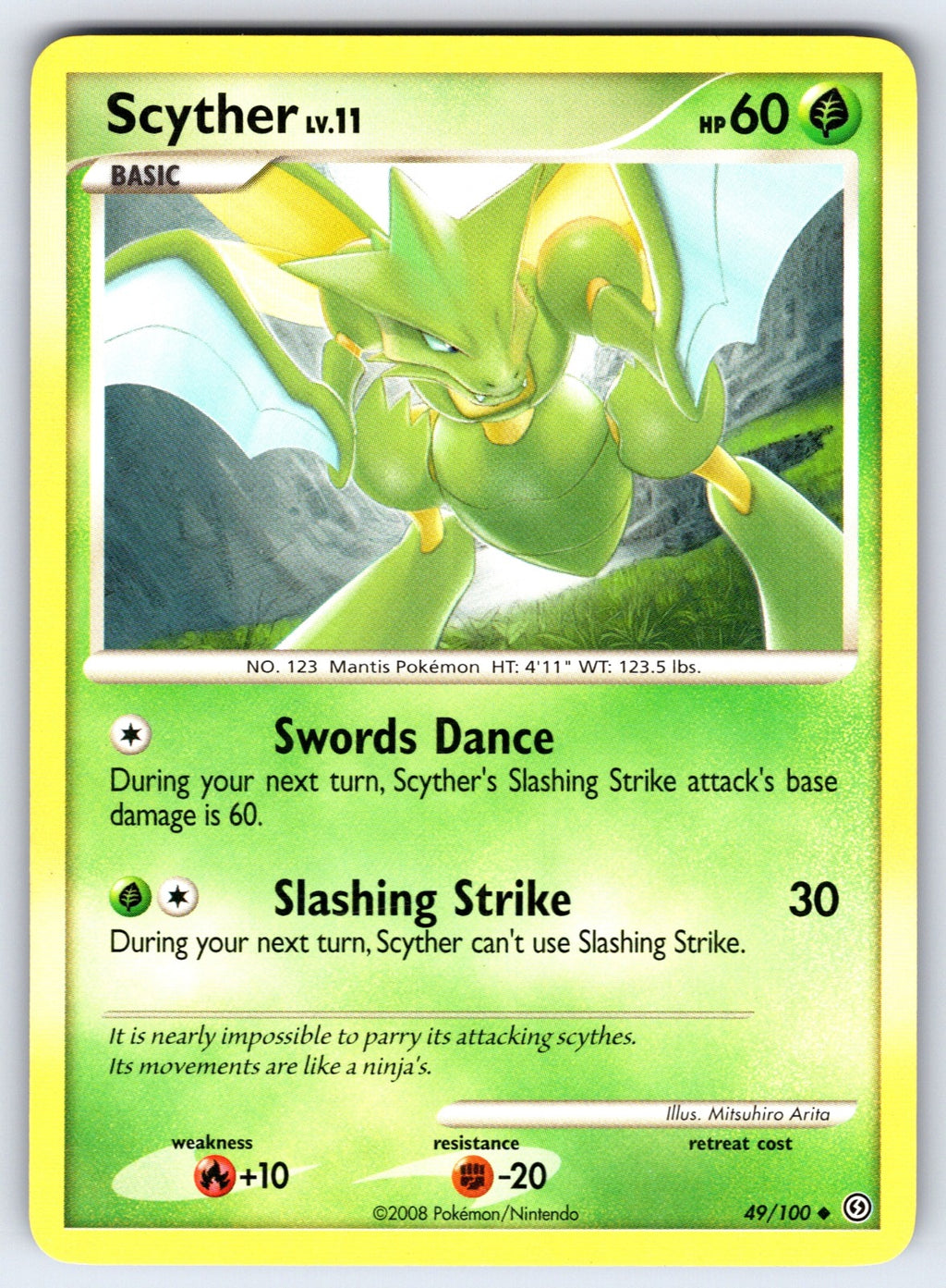 Scyther Uncommon Stormfront 49/100 LP 2008