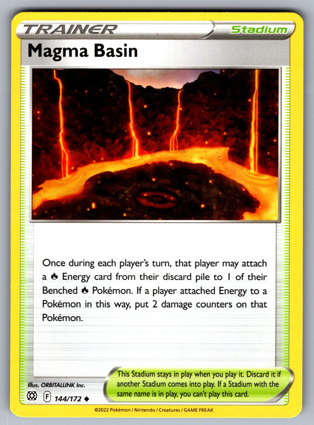 Magma Basin Uncommon SWSH09: Brilliant Stars 144/172 NM 2022