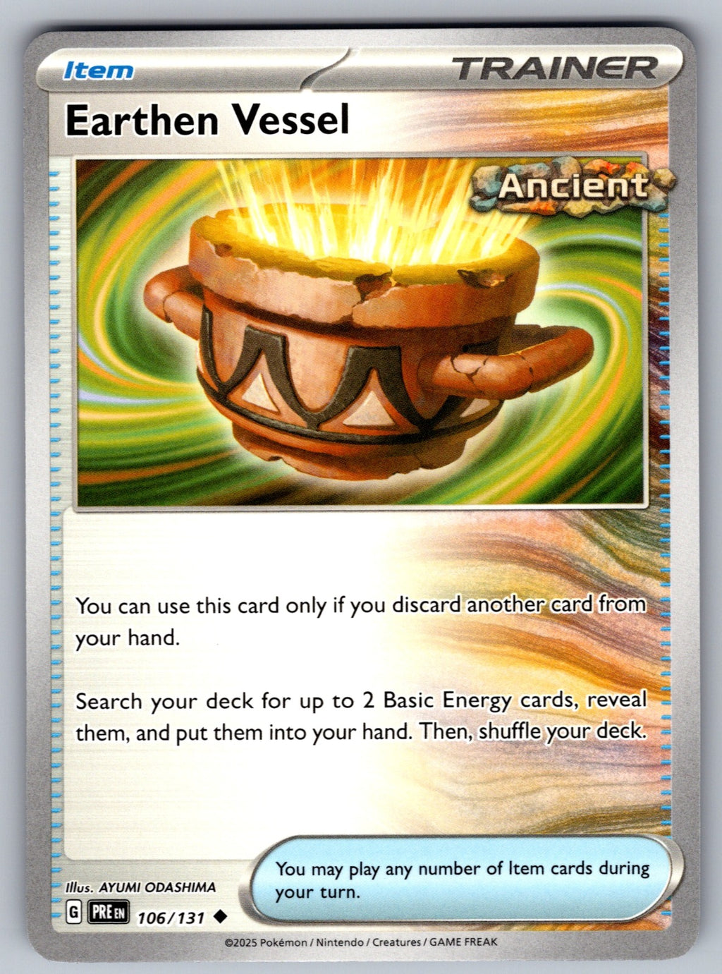 Earthen Vessel Uncommon SV: Prismatic Evolutions 106/131 NM 2025