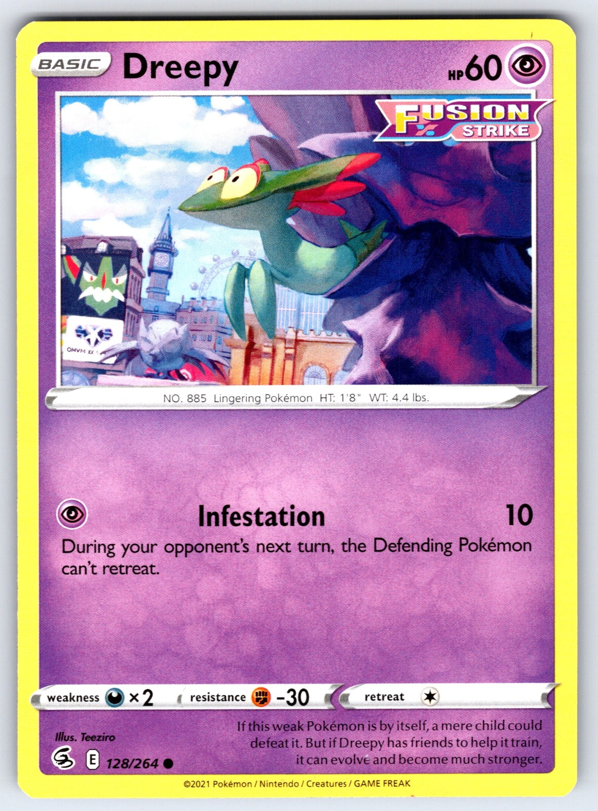 Dreepy Common SWSH08: Fusion Strike 128/264 LP 2021