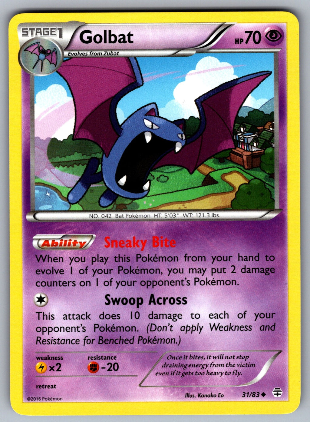 Golbat Uncommon Generations 31/83 LP 2016