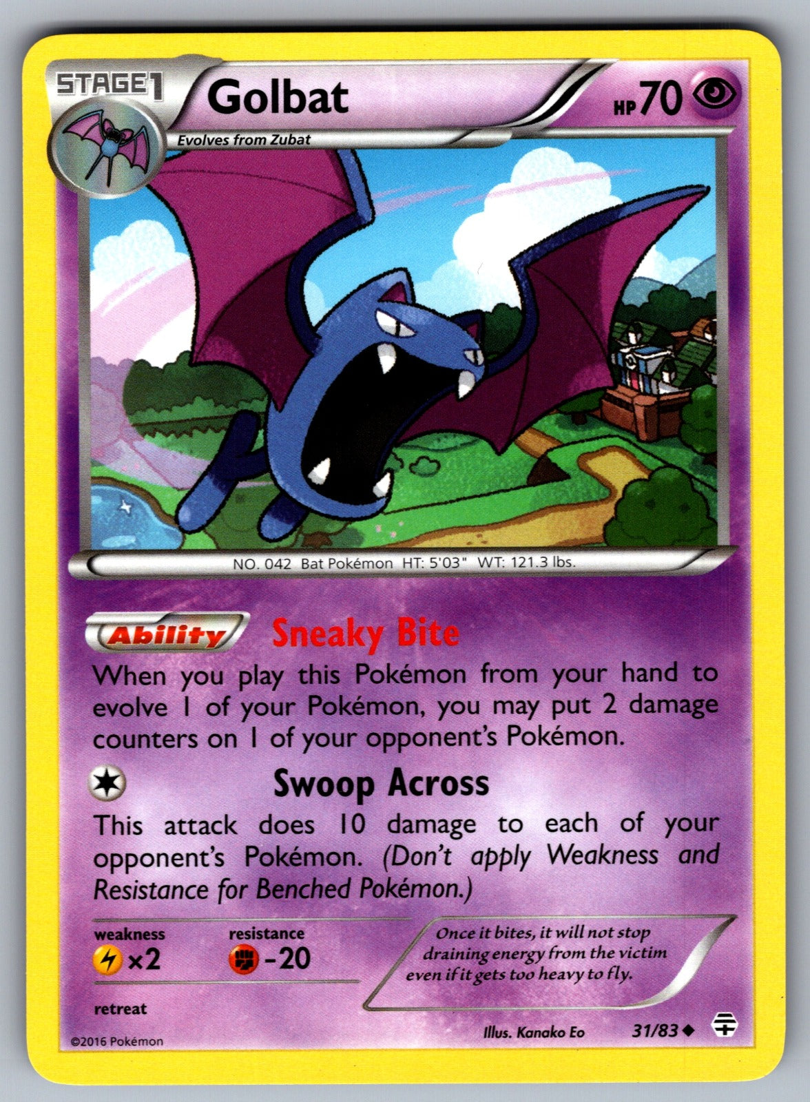 Golbat Uncommon Generations 31/83 LP 2016