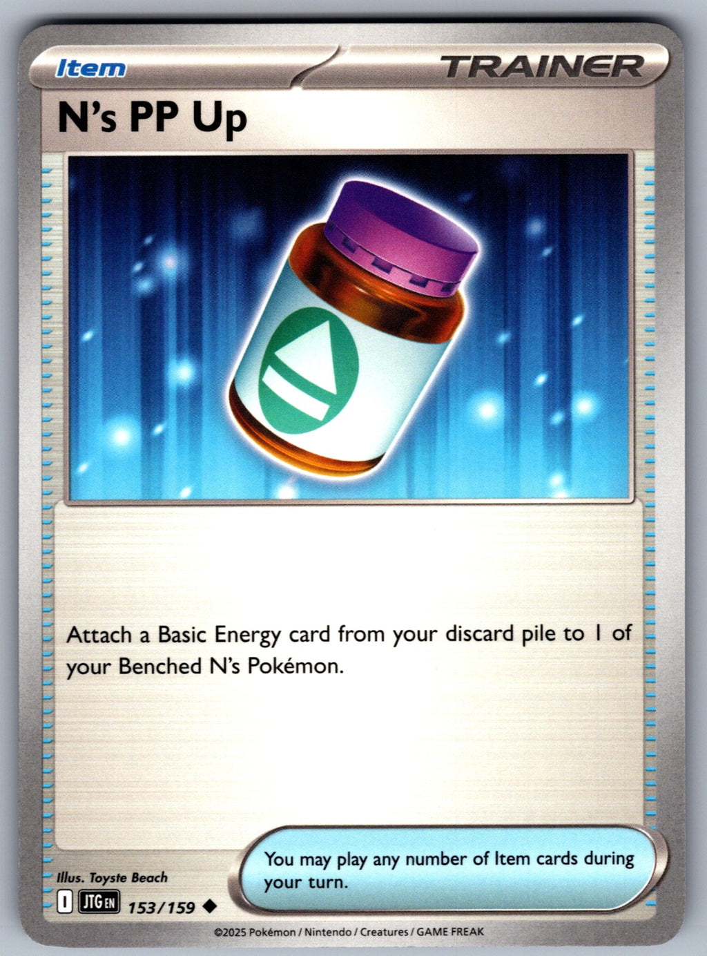 N's PP Up Uncommon SV09: Journey Together 153/159 NM 2025