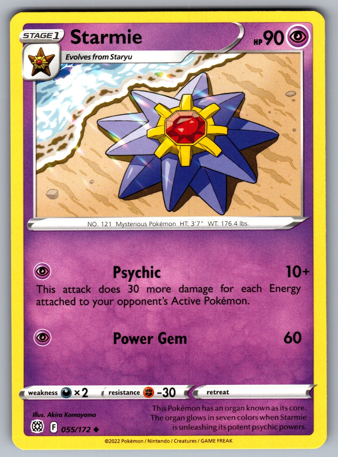 Starmie Uncommon SWSH09: Brilliant Stars 055/172 NM 2022