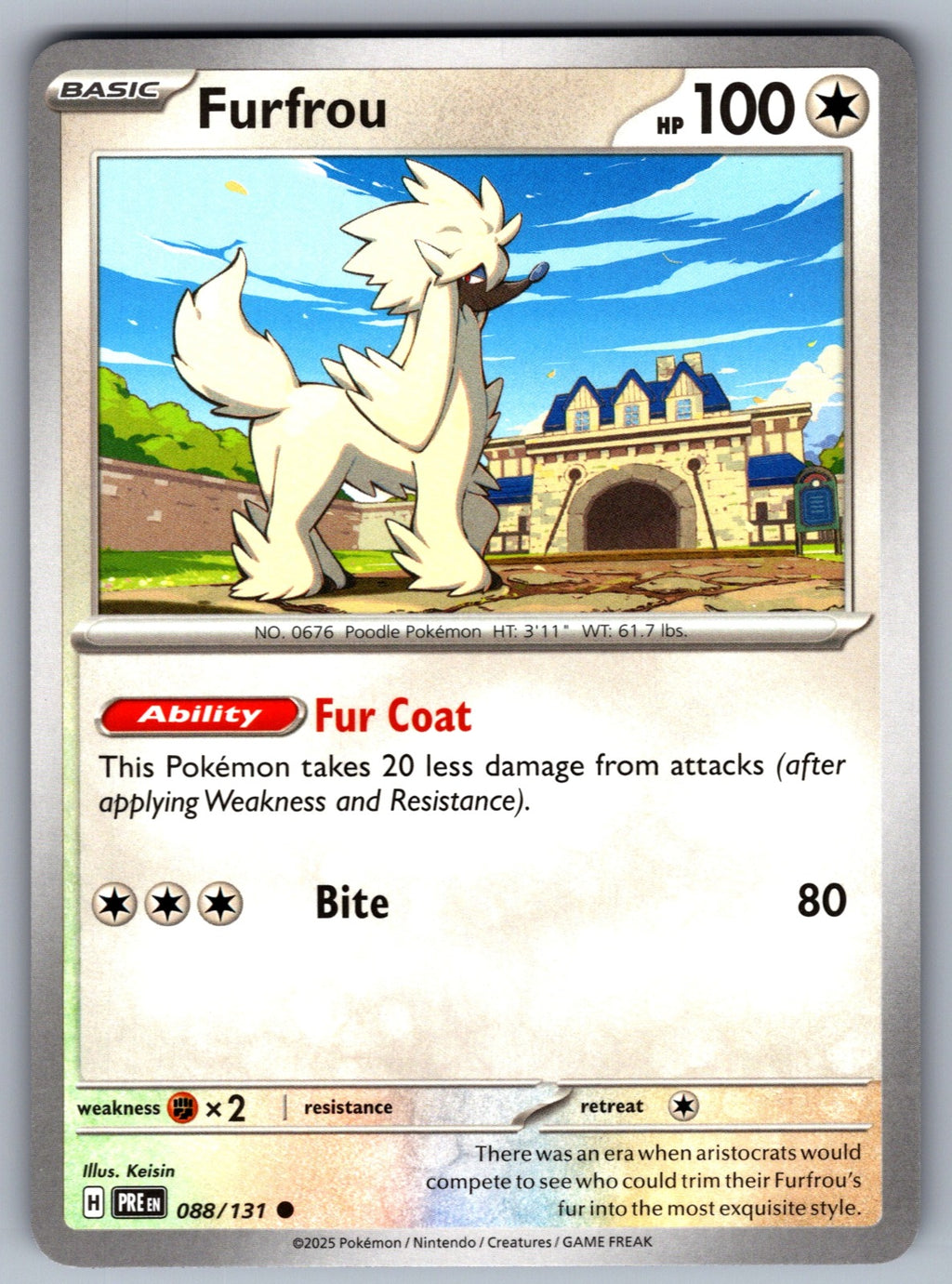 Furfrou Common SV: Prismatic Evolutions 088/131 NM 2025