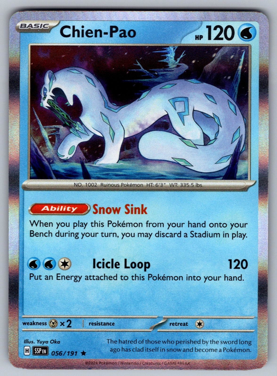 Chien-Pao Holo Rare SV08: Surging Sparks 056/191 NM 2024