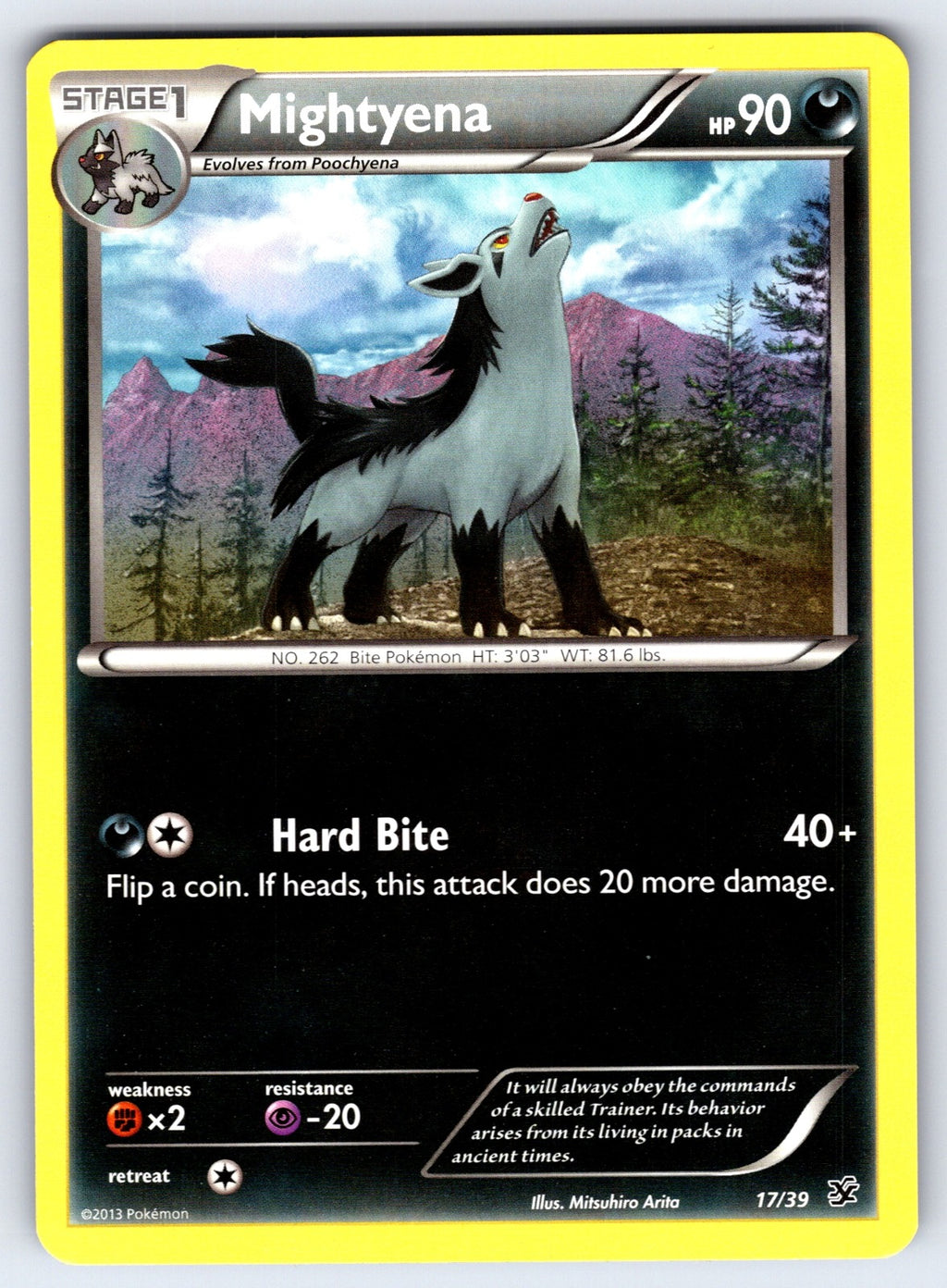 Mightyena Common Kalos Starter Set 17/39 LP 2013