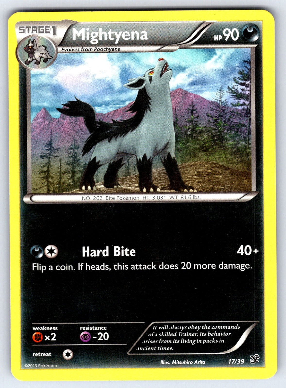 Mightyena Common Kalos Starter Set 17/39 LP 2013