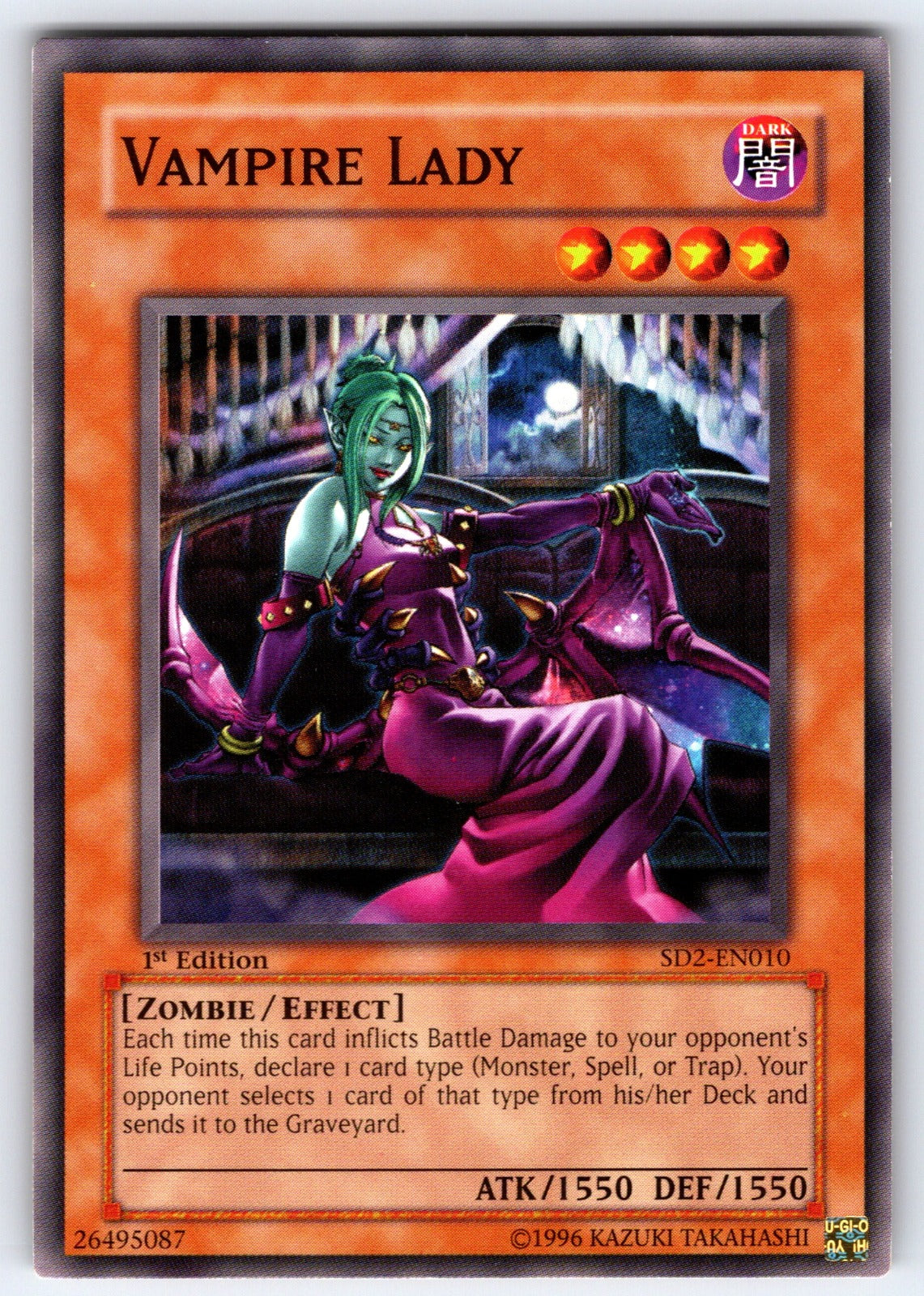 Vampire Lady Unlimited Common Structure Deck: Zombie Madness SD2-EN010 LP 2005