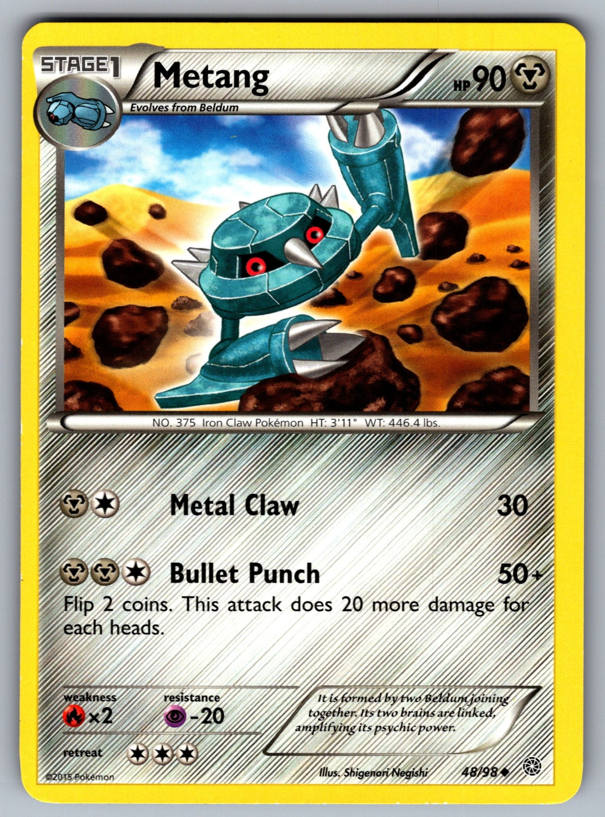 Metang Uncommon XY - Ancient Origins 48/98 LP 2015