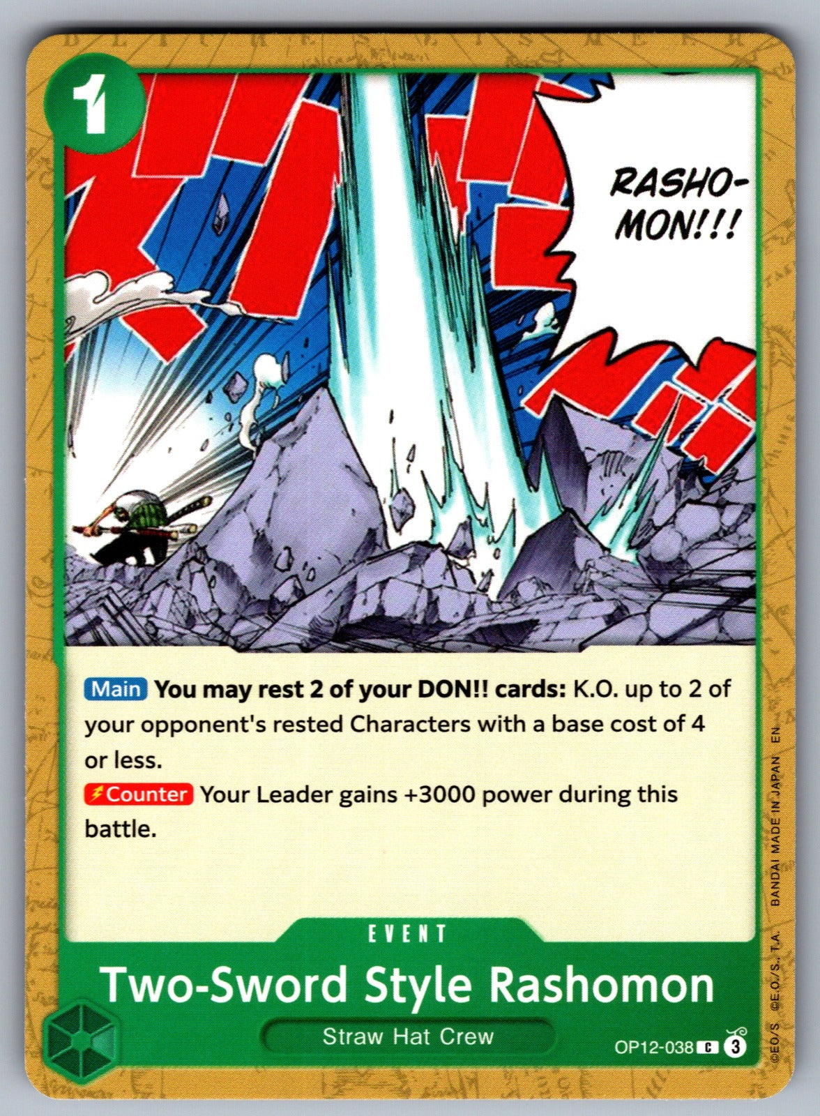 Two-Sword Style Rashomon C Legacy of the Master OP12-038 NM 2025
