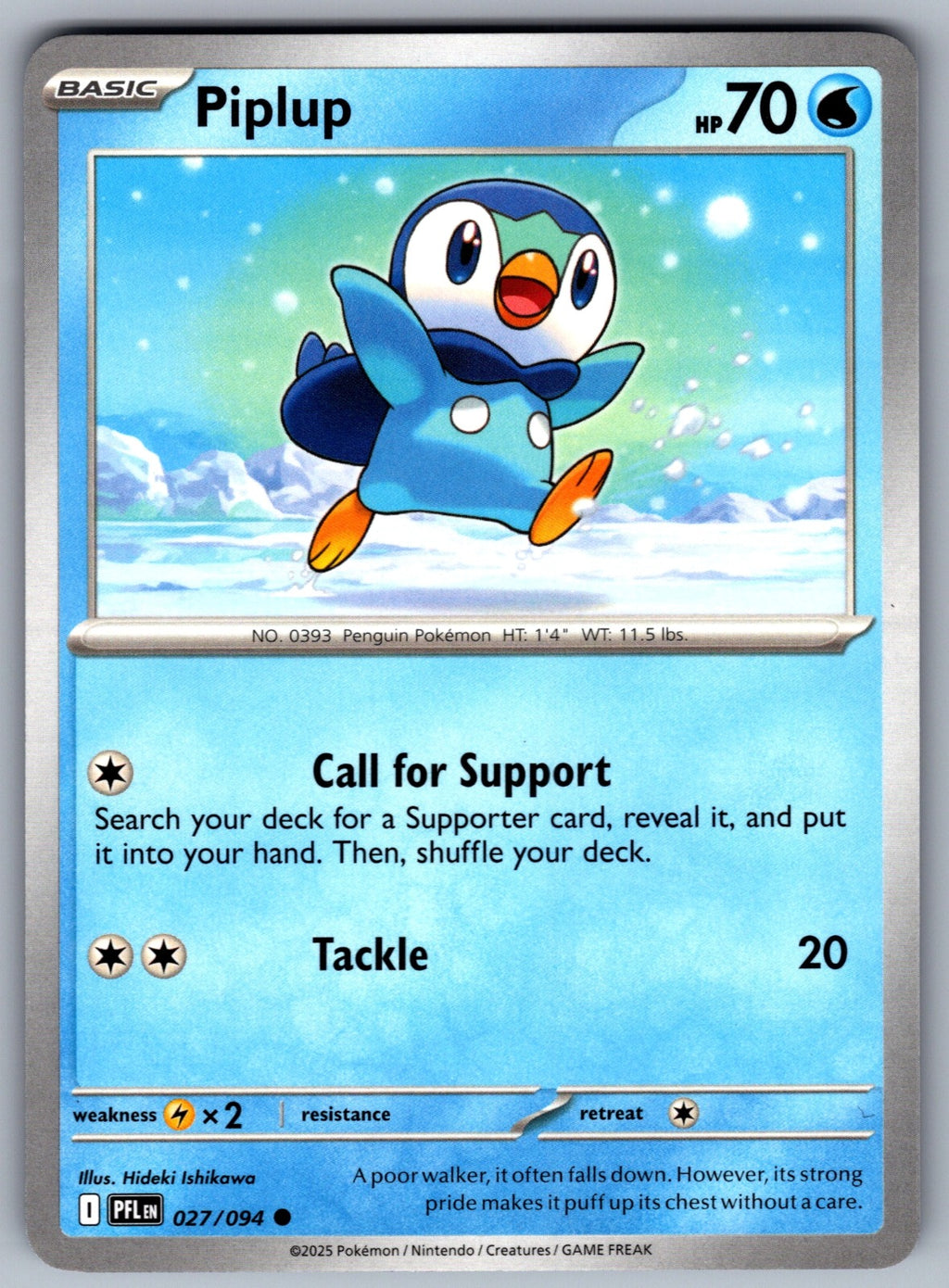 Piplup Common ME02: Phantasmal Flames 027/094 NM 2025