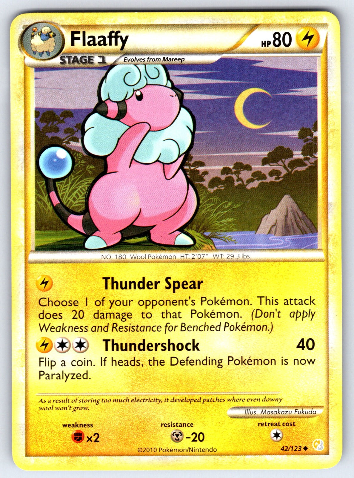 Flaaffy Uncommon HeartGold SoulSilver 42/123 LP 2010