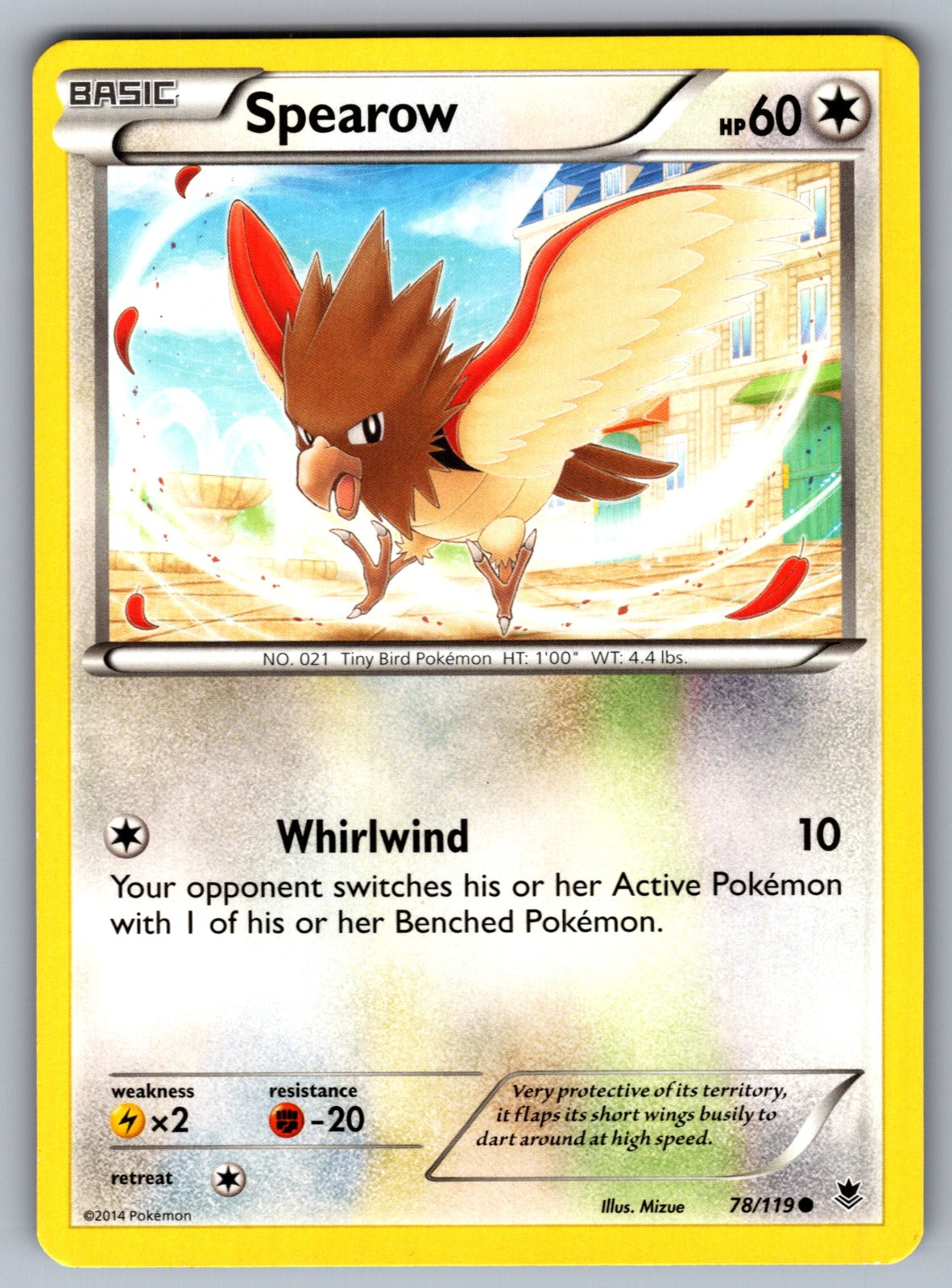 Spearow Common XY - Phantom Forces 78/119 LP 2014
