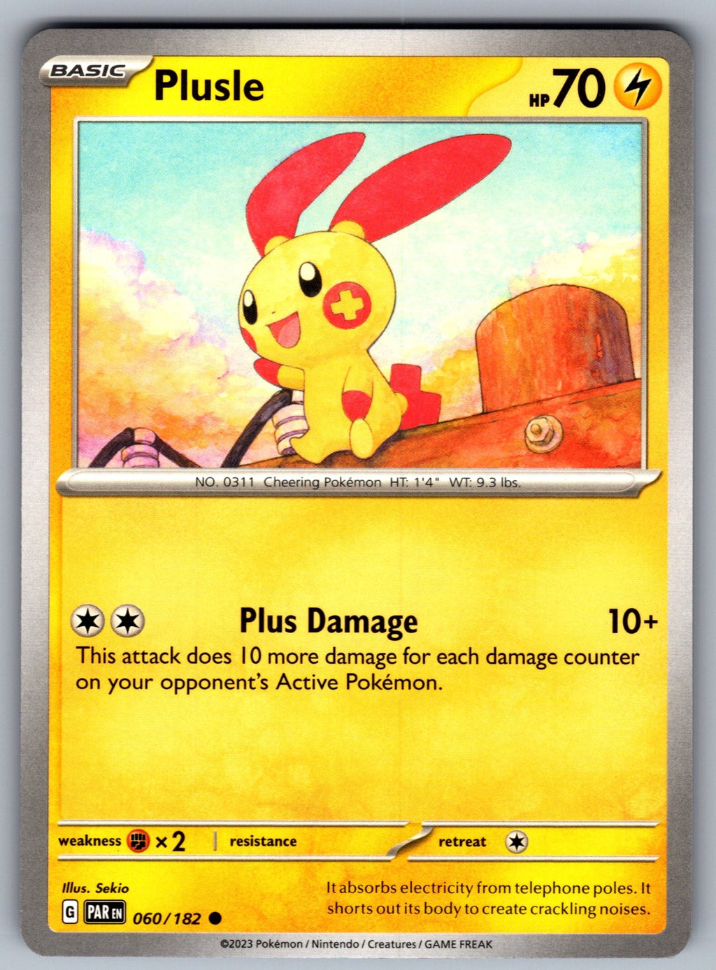 Plusle Common SV04: Paradox Rift 060/182 NM 2023