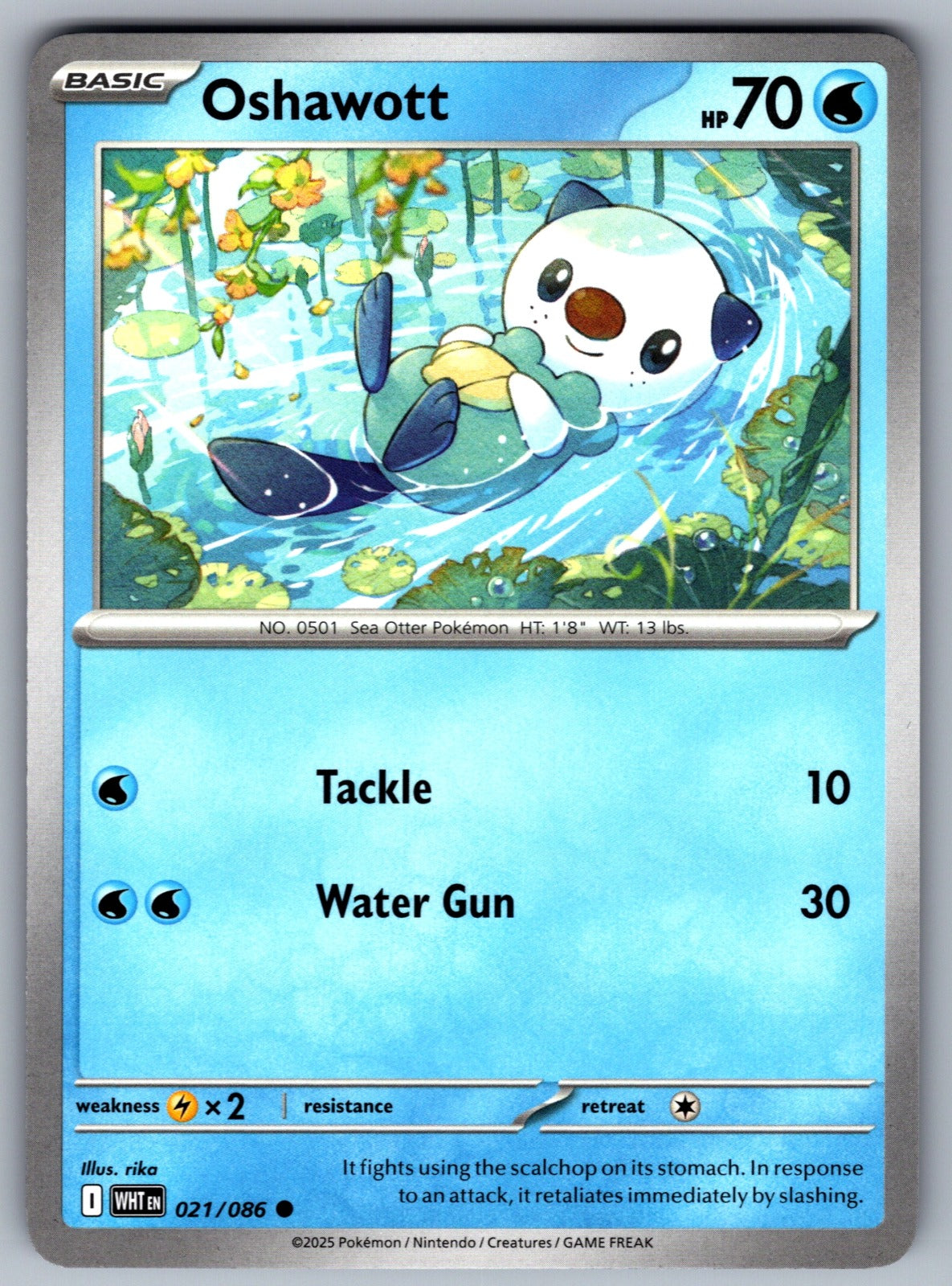 Oshawott Common SV: White Flare 021/086 NM 2025