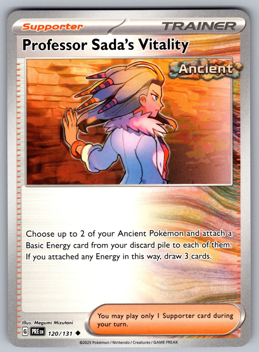 Professor Sada's Vitality Uncommon SV: Prismatic Evolutions 120/131 NM 2025