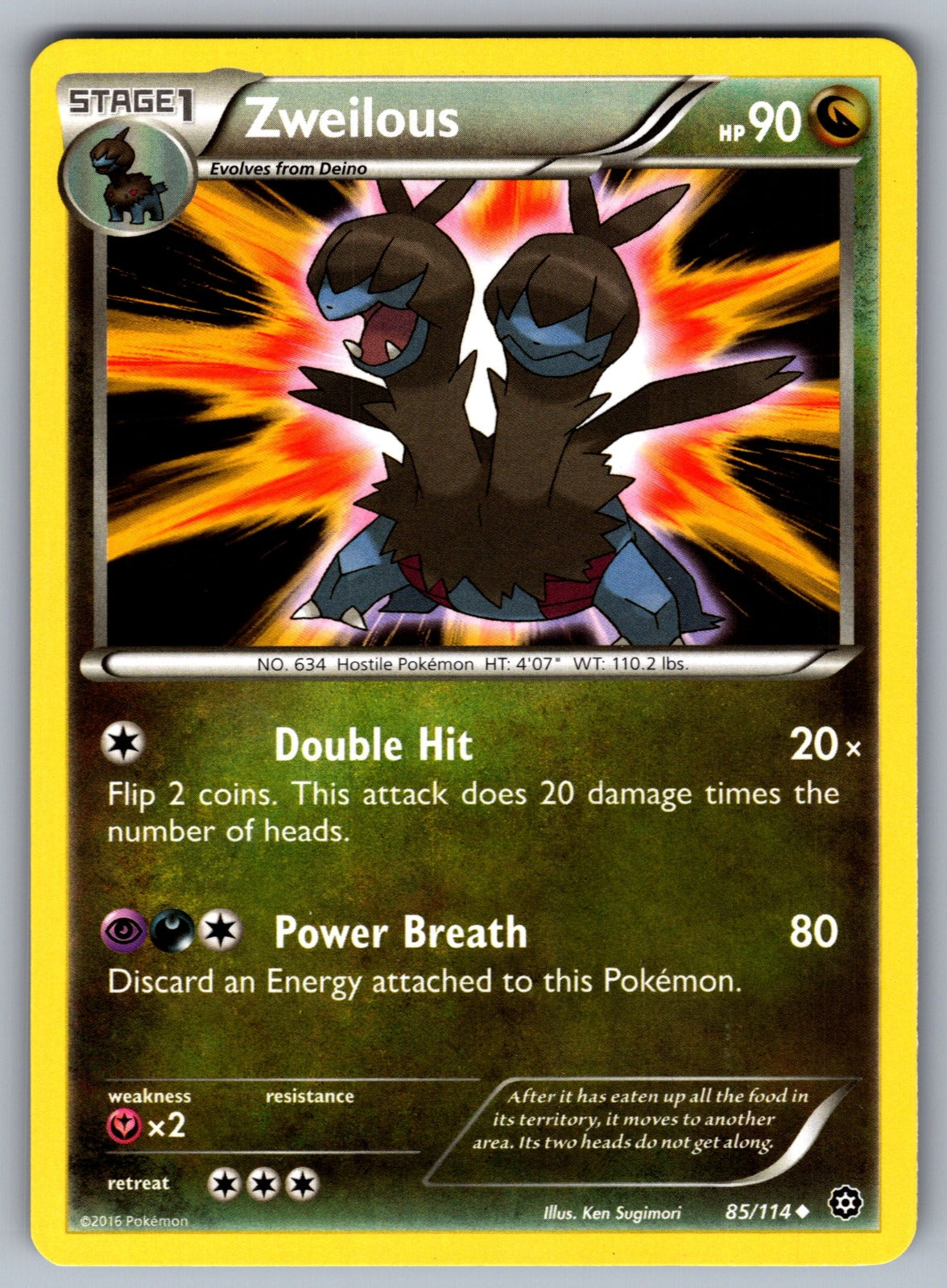 Zweilous Uncommon XY - Steam Siege 85/114 LP 2016
