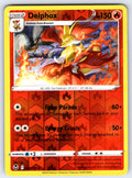 Delphox Reverse Holo Rare SWSH12: Silver Tempest 027/195 NM 2022