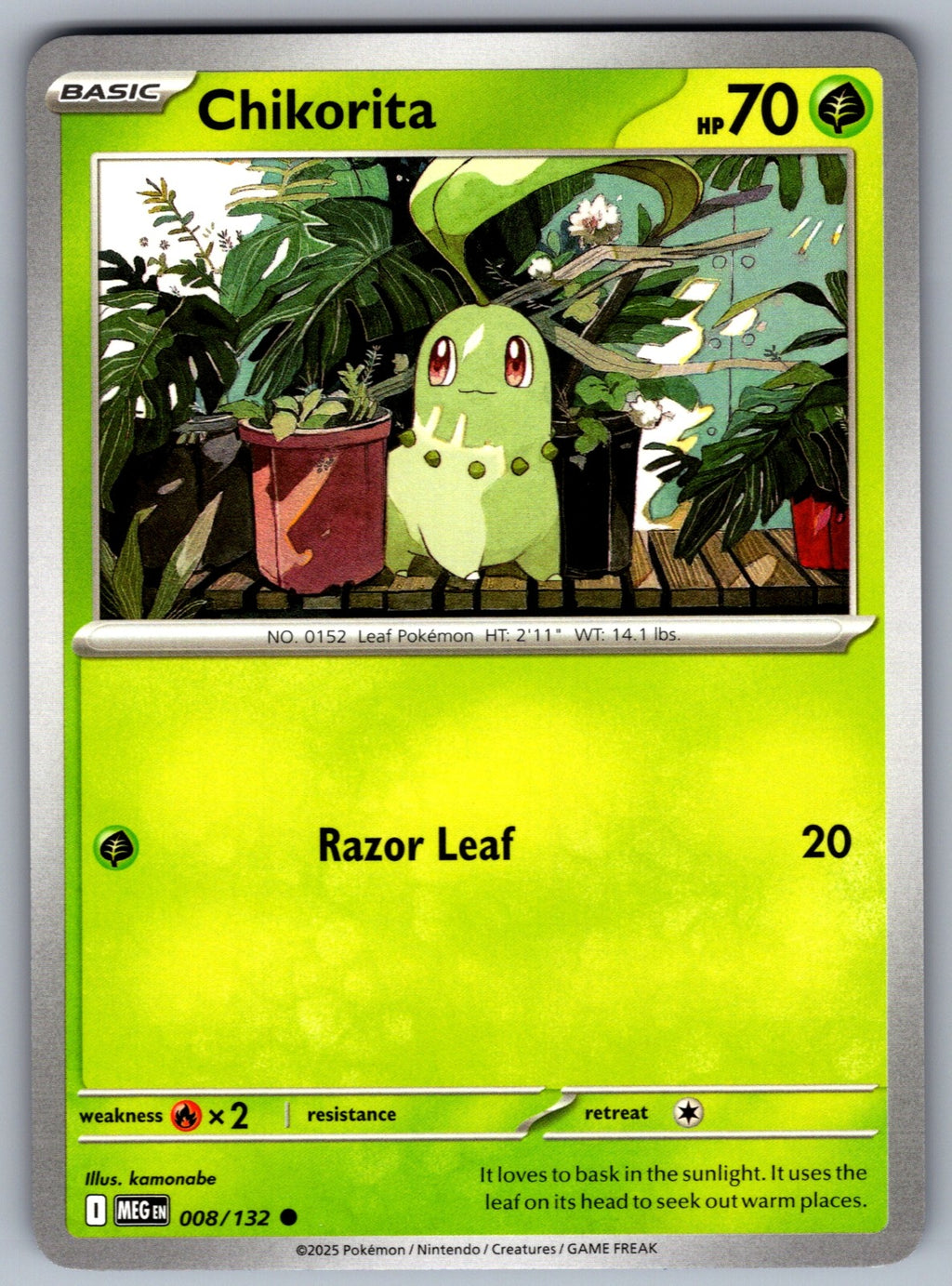 Chikorita Common ME01: Mega Evolution 008/132 NM 2025