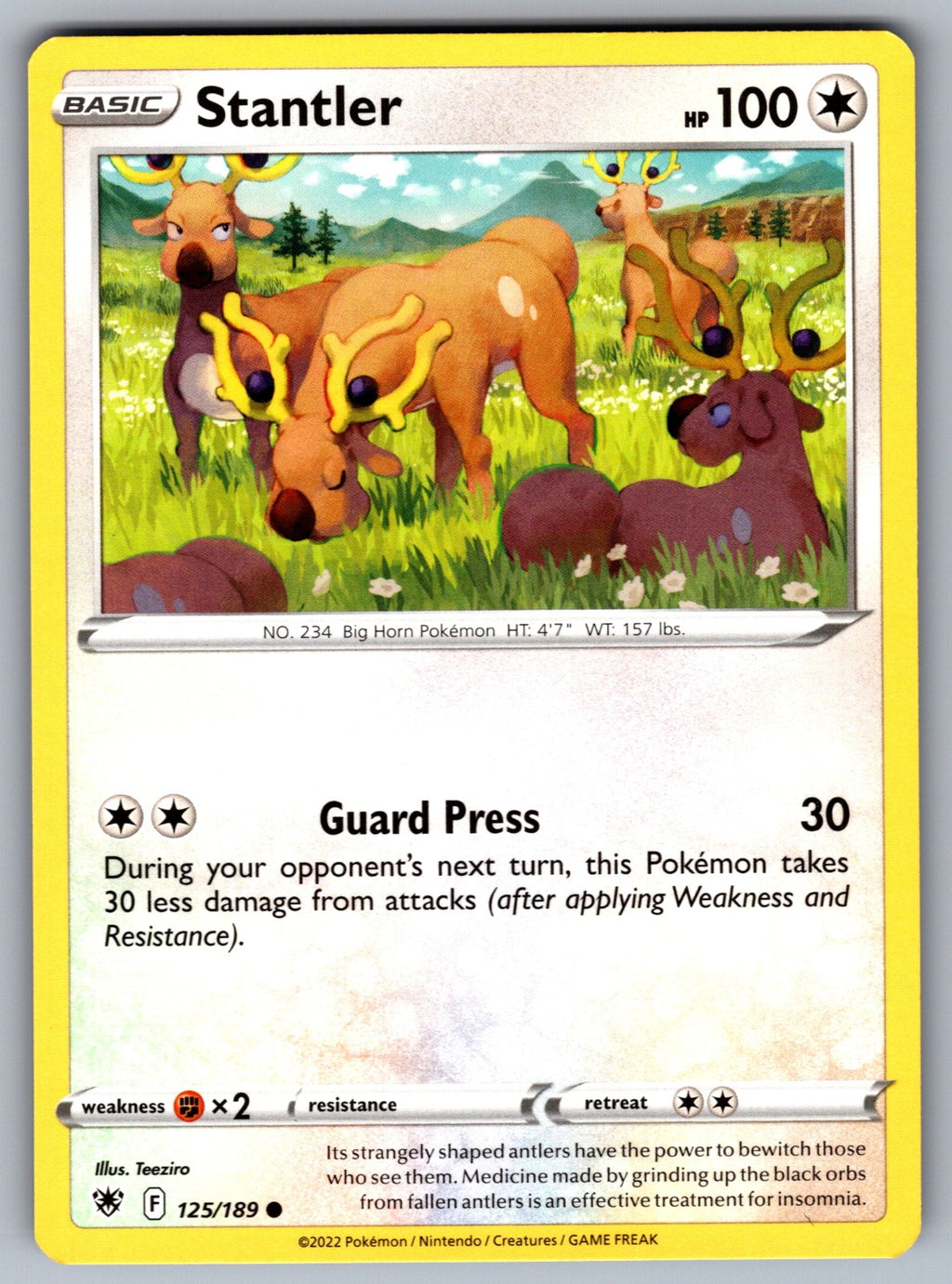 Stantler Common SWSH10: Astral Radiance 125/189 NM 2022