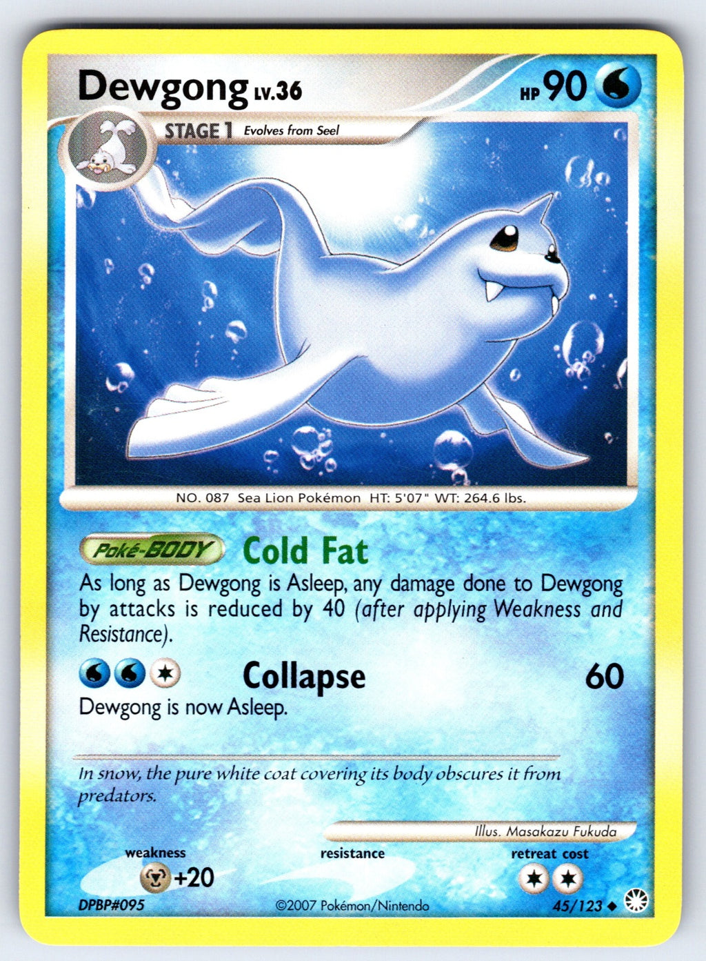 Dewgong Uncommon Mysterious Treasures 45/123 LP 2007