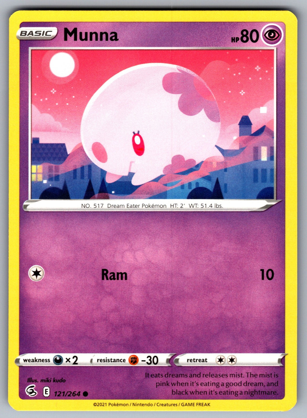 Munna Common SWSH08: Fusion Strike 121/264 NM 2021