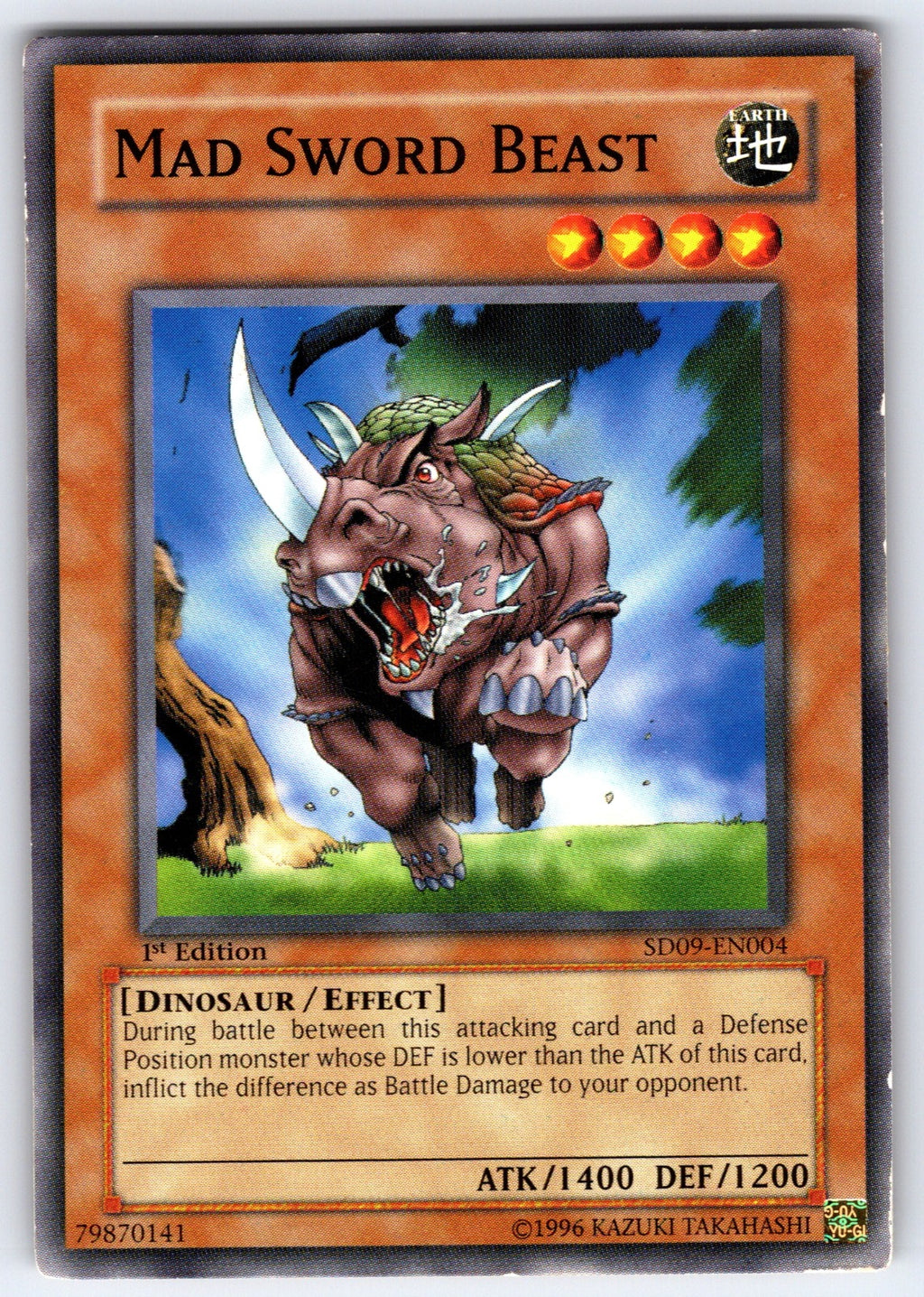 Mad Sword Beast Unlimited Common Tournament Pack 4 TP4-020 NM 2003