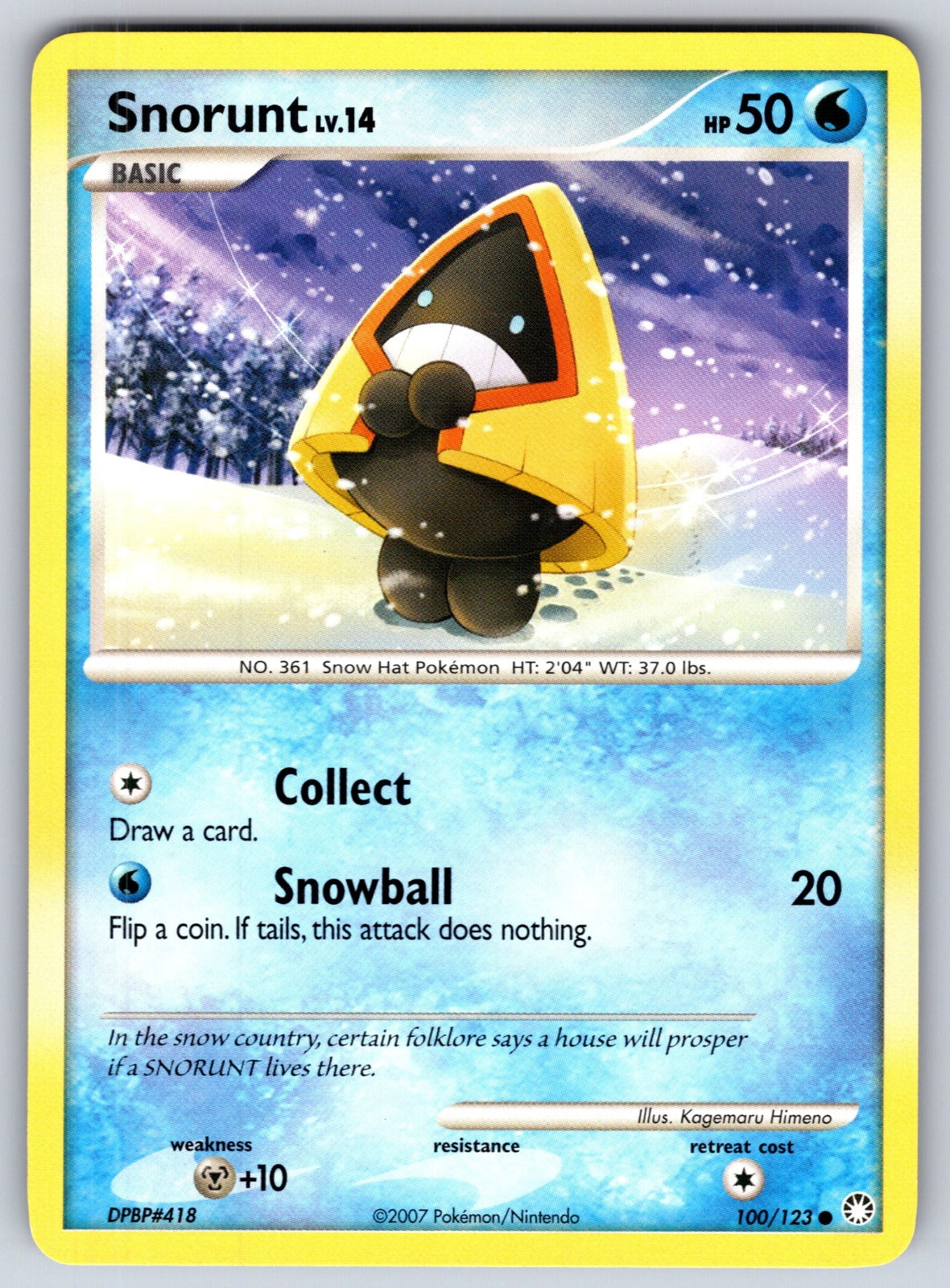 Snorunt Common Mysterious Treasures 100/123 LP 2007