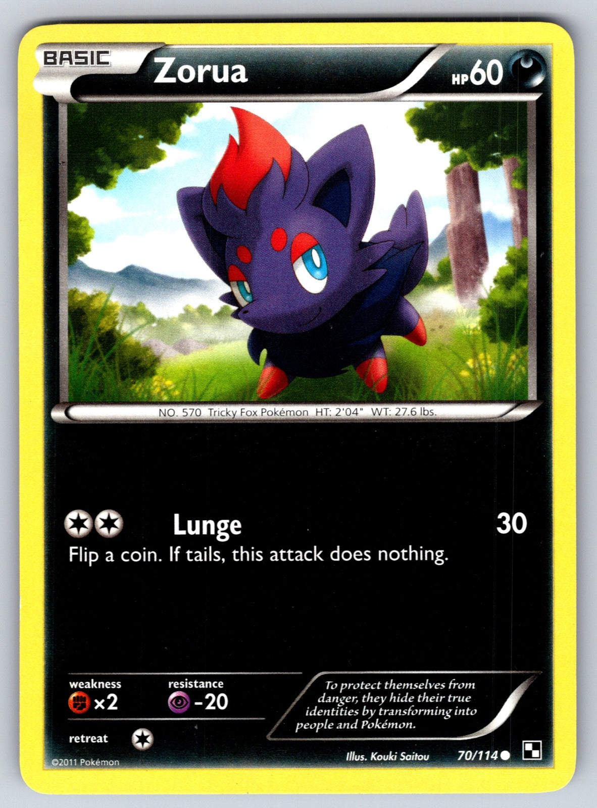 Zorua Common Black and White 70/114 LP 2011