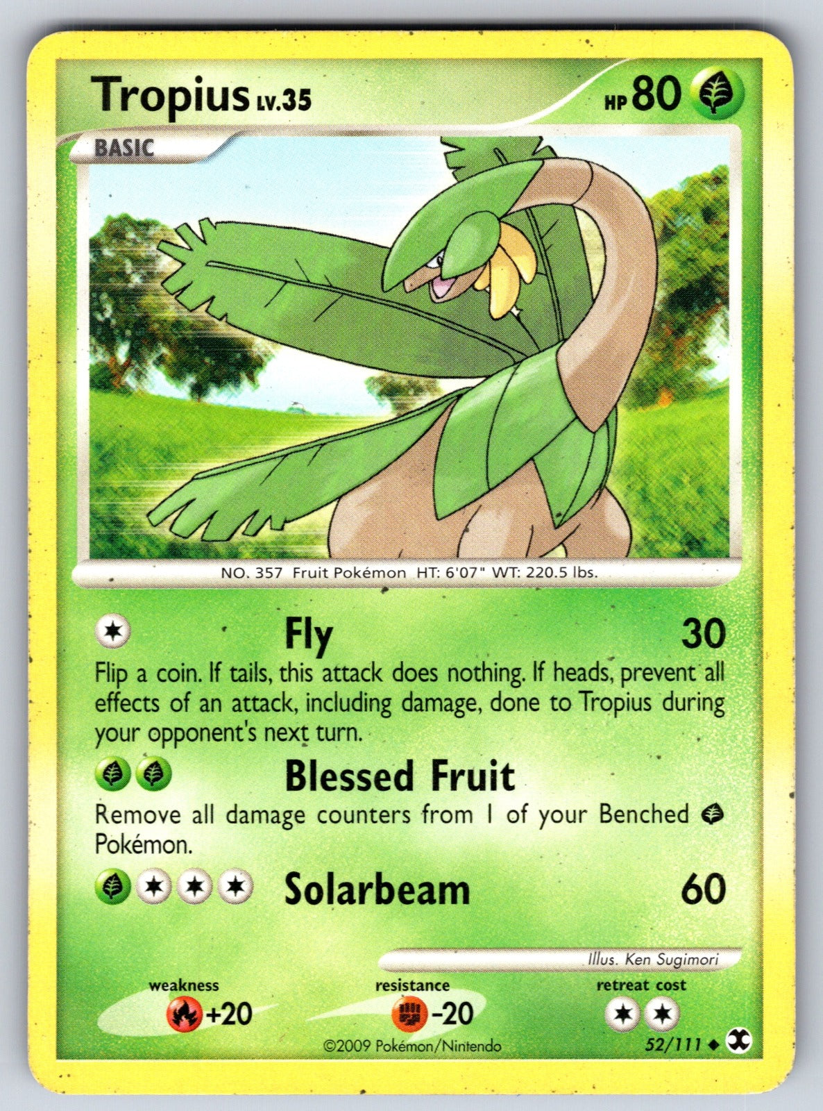 Tropius Uncommon Rising Rivals 52/111 LP 2009