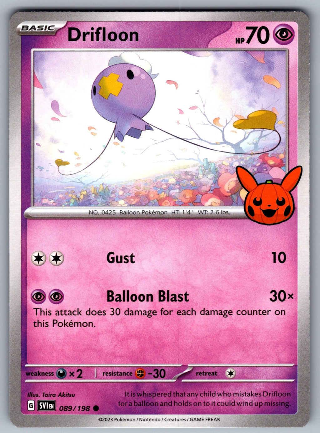 Drifloon Common Trick or Trade BOOster Bundle 2023 089/198 NM 2023