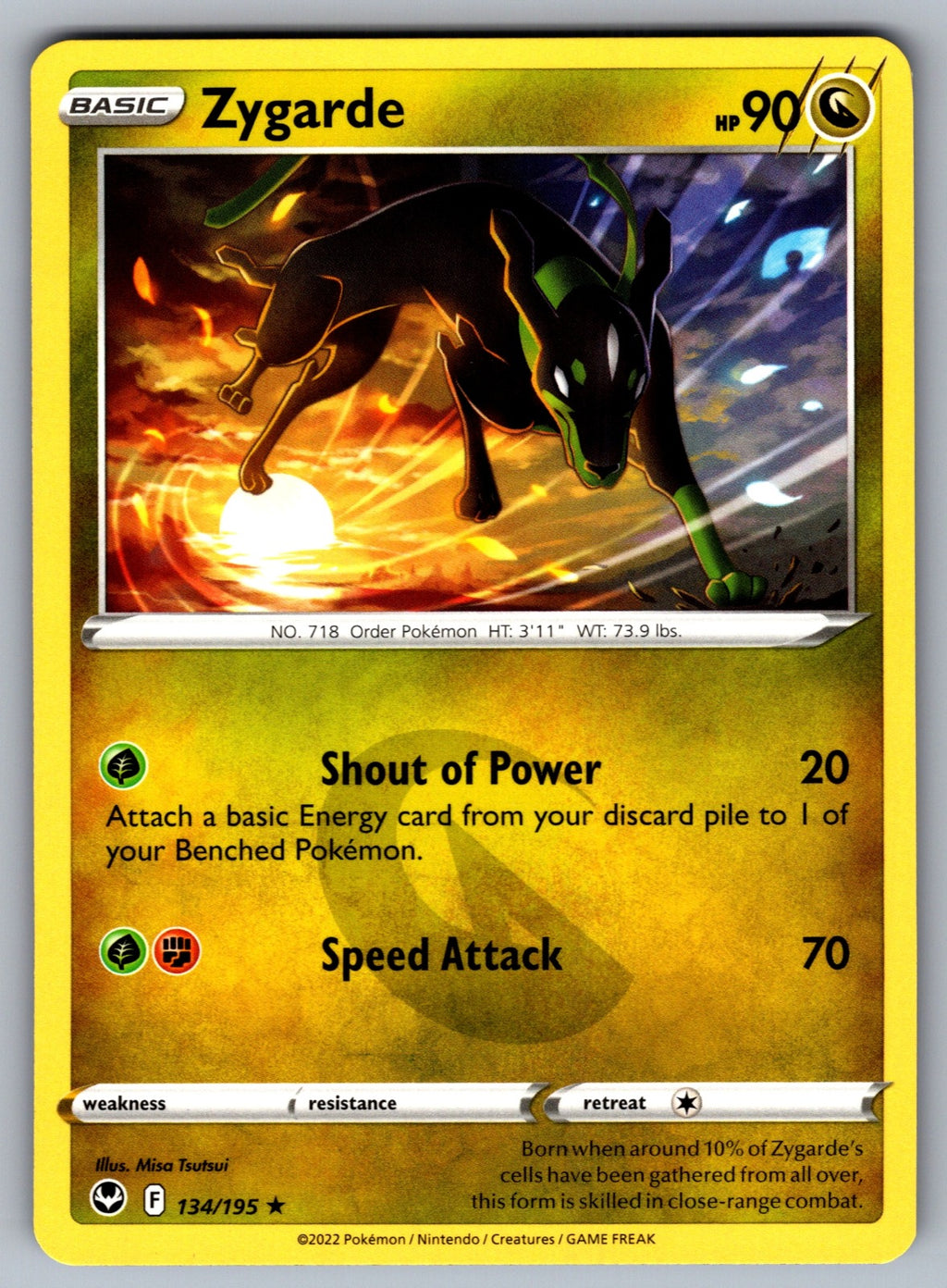 Zygarde Rare SWSH12: Silver Tempest 134/195 NM 2022