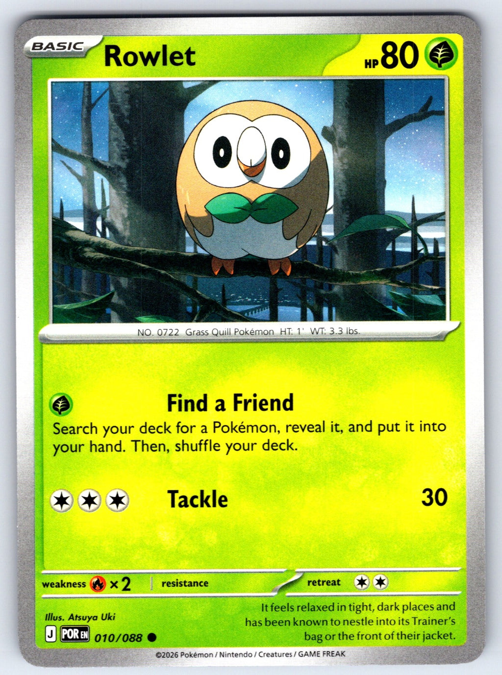 Rowlet Common ME03: Perfect Order 010/088 NM 2026